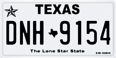 TX license plate DNH9154