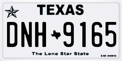 TX license plate DNH9165