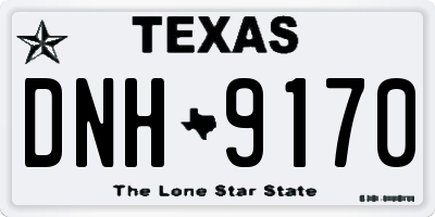 TX license plate DNH9170
