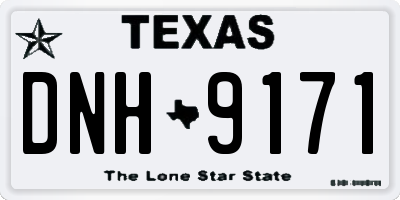 TX license plate DNH9171