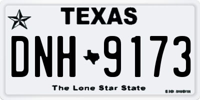 TX license plate DNH9173