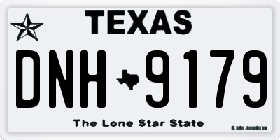 TX license plate DNH9179