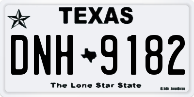 TX license plate DNH9182