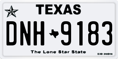 TX license plate DNH9183