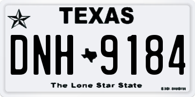 TX license plate DNH9184