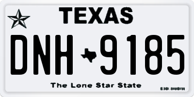 TX license plate DNH9185