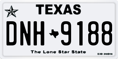 TX license plate DNH9188