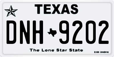 TX license plate DNH9202