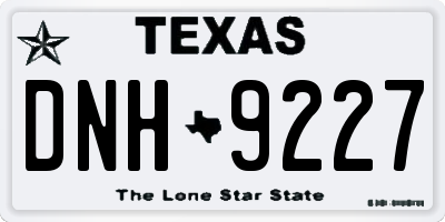 TX license plate DNH9227