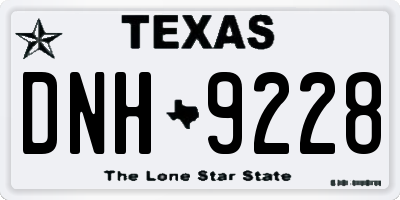 TX license plate DNH9228