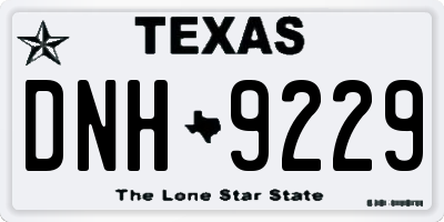 TX license plate DNH9229