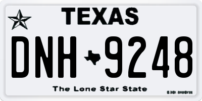 TX license plate DNH9248