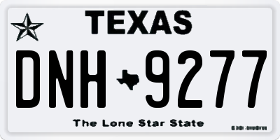 TX license plate DNH9277