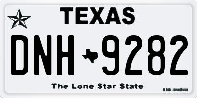 TX license plate DNH9282