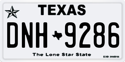 TX license plate DNH9286