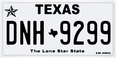 TX license plate DNH9299