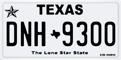 TX license plate DNH9300
