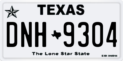 TX license plate DNH9304