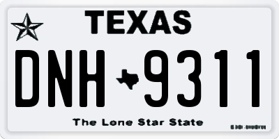 TX license plate DNH9311