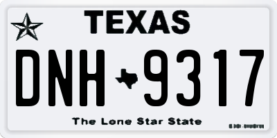 TX license plate DNH9317