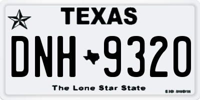 TX license plate DNH9320