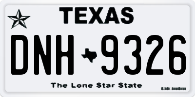 TX license plate DNH9326