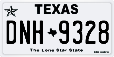 TX license plate DNH9328