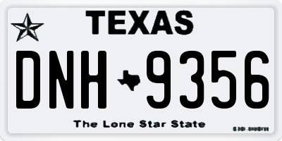 TX license plate DNH9356
