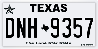 TX license plate DNH9357