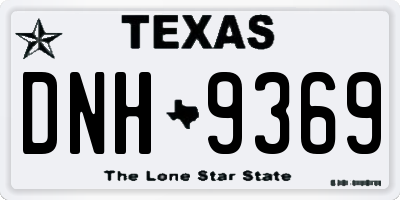 TX license plate DNH9369