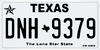 TX license plate DNH9379