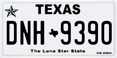 TX license plate DNH9390