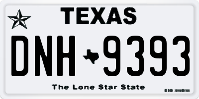 TX license plate DNH9393
