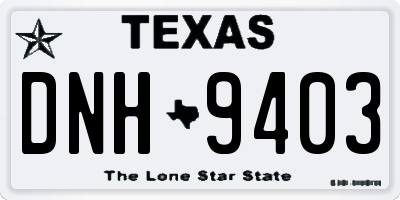 TX license plate DNH9403