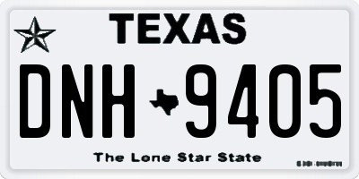 TX license plate DNH9405