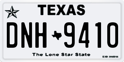 TX license plate DNH9410