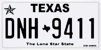 TX license plate DNH9411