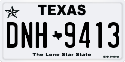 TX license plate DNH9413