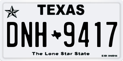 TX license plate DNH9417