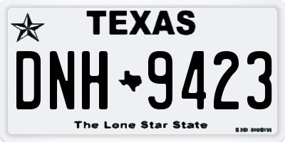 TX license plate DNH9423
