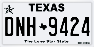 TX license plate DNH9424