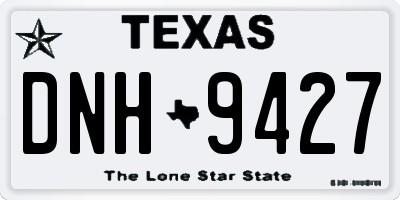 TX license plate DNH9427