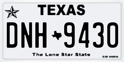 TX license plate DNH9430