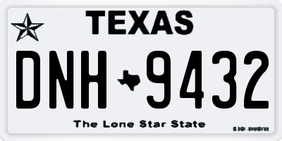 TX license plate DNH9432