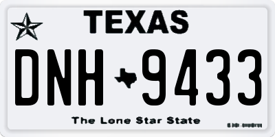 TX license plate DNH9433