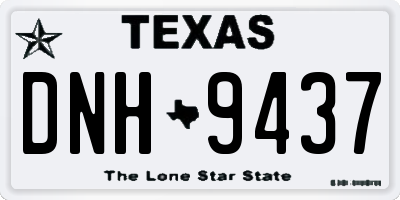 TX license plate DNH9437