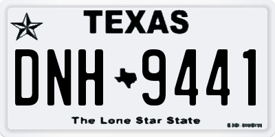 TX license plate DNH9441