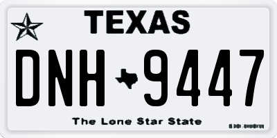 TX license plate DNH9447