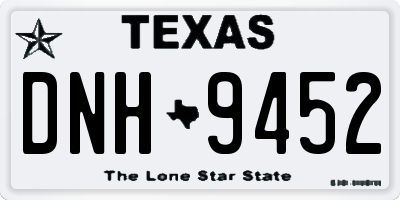 TX license plate DNH9452