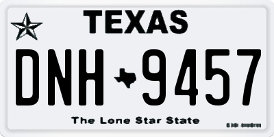 TX license plate DNH9457